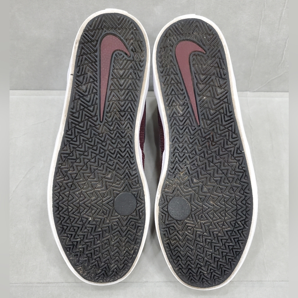 Nike SB Check sneakers women's size 9 burgundy knit fabric SolarSoft insole - Picture 8 of 15